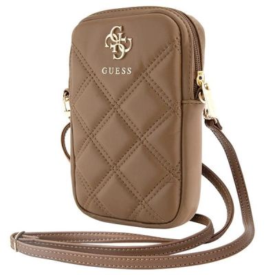 Guess Zip Quilted 4G Tasche – braun