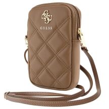 Guess Zip Quilted 4G Tasche – braun