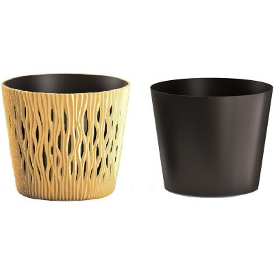 4. SANDY RUND TOPF DURCHMESSER 22 CM MOCCA