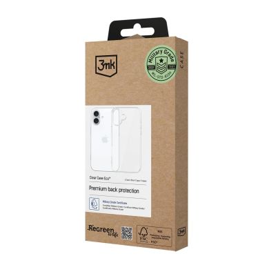 15. 3mk Clear Case Eco Hülle für Apple iPhone 16 plus – transparent