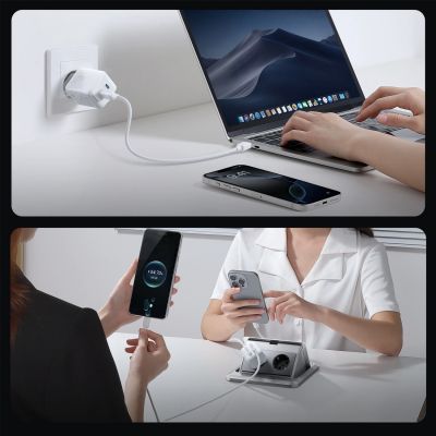 10. Joyroom JR-TCL05 45W GaN-Wandladegerät mit Kabel-Organizer - Weiß