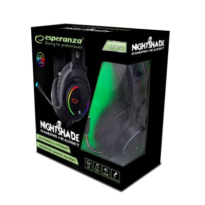 4. ESPERANZA KOPFHÖRER MIT MIKROFON FÜR GAMERS NIGHTSHADE EGH470