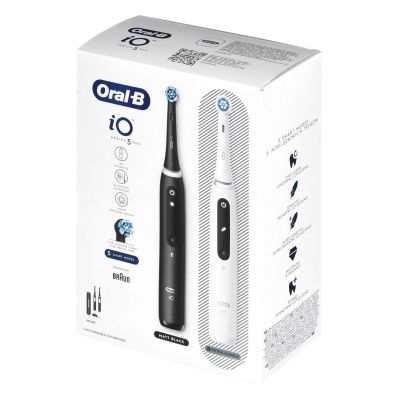 16. Braun Oral-B iO5 Duo Elektrische Zahnbürste, Mattschwarz/Weiß