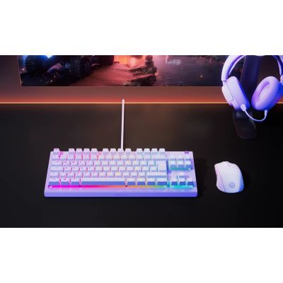 4. SteelSeries Apex 3 TKL US Tastatur, lavendelfarben