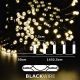 4. BATTERIEBETRIEBENE LICHTERKETTE FÜR DEN WEIHNACHTSBAUM, 192 LEDS, TIMER, WARMWEISS