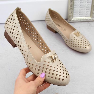 13. Durchbrochene Schuhe M.Daszyński W SAN35 Gold