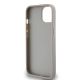 7. DKNY Lederhülle mit Monostreifen und Metalllogo für iPhone 15 / 14 / 13 – Beige
