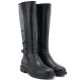 8. Sergio Leone KZ-32-S schwarze Leder-Damenstiefel