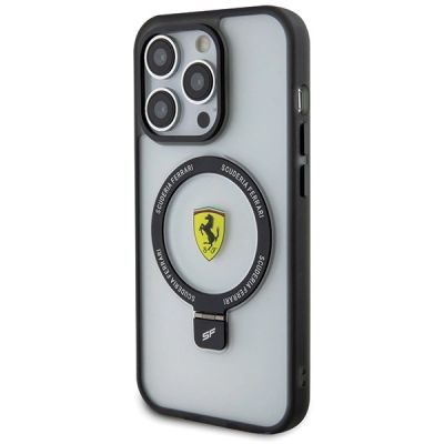 2. Ferrari FEHMP15LUSCAH iPhone 15 Pro 6,1" transparentes Hardcase Ring Stand 2023 Collection MagSafe