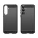 3. Carbon Case Silikonhülle für Samsung Galaxy S25+ - schwarz