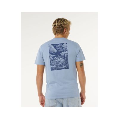 3. Herren RIP CURL Keep On Trucking Kurzarm-T-Shirt Blau