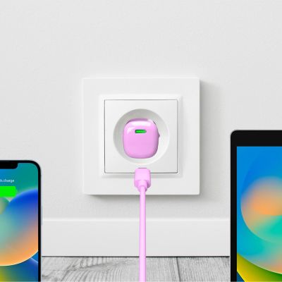 3. Puro 20W GaN USB-C Wandladegerät – Rosa