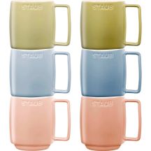 STAUB Servierset mit 6 Keramikbechern – Mehrfarbig, 350 ml
