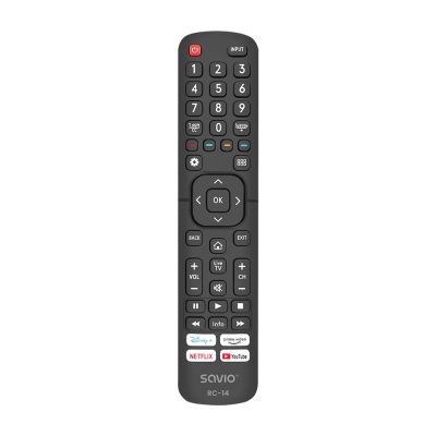 SAVIO Universalfernbedienung/Ersatzfernbedienung für Hisense Smart TV RC-14