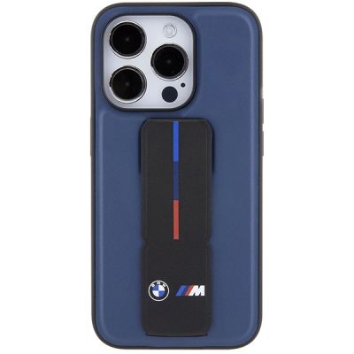 4. BMW M Grip Stand Bicolor Hülle für iPhone 15 Pro – Marineblau
