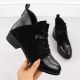 15. Damen-Wildleder-Stiefeletten, gefüttert, schwarz M.Daszyński MR2458-7