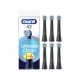 Oral-B iO UltimateClean Ersatz-Zahnbürstenköpfe für Erwachsene, 6 Stück, Schwarz