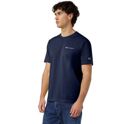 Herren Champion Kurzarm-T-Shirt Marineblau 221798 BS501