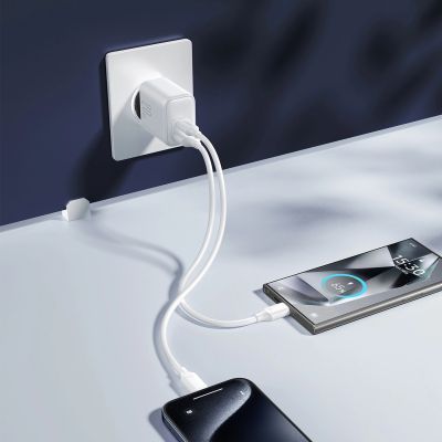 10. Joyroom JR-TCF21 Netzwerkladegerät USB-C / USB-A 20W PD / QC 3.0 - Weiß