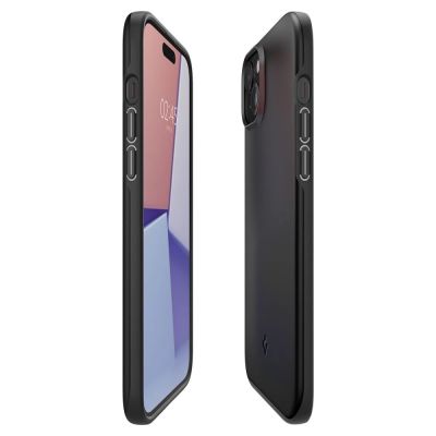 7. Spigen Thin Fit Hülle für iPhone 15 Plus – Schwarz