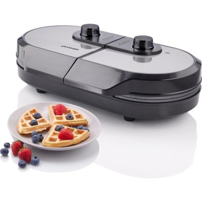 4. Gorenje Mini-Grill, Elektrogrill, Waffelplatte, WM1400SB, 1400 W, Durchmesser 18 cm, Schwarz