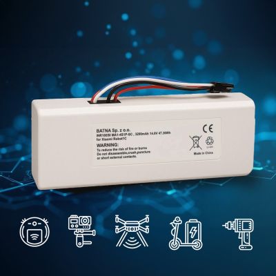 8. Akku Xiaomi Robot 1C P1904-4S1P-MM, 3200mAh, 47.36Wh, STYTJ01ZHM Mijia 1C P1904-4S1P-MM (Dreame MC1808)