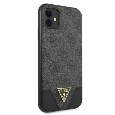 6. Guess 4G Triangle Collection Hülle für iPhone 11 6.1" / Xr - Grau