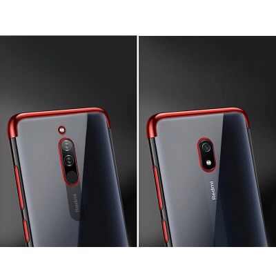 6. Clear Color Silikon Gel Electroplating frame Handyhülle Schutzhülle für Xiaomi Redmi 8A blau