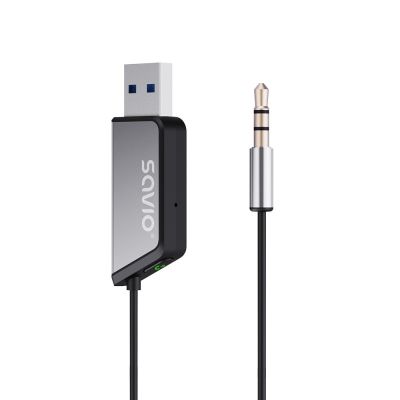 4. SAVIO TRANSMITER AUX, USB, BLUETOOTH 5.3, FREISPRECHFUNKTION, TR-16