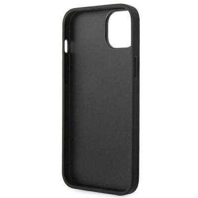 7. Ferrari FEHCP14MRBUK iPhone 14 Plus 6,7" schwarz/schwarz Hartschalenetui Seiten mit Lederprägung