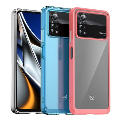 4. Weltraumhülle für Xiaomi Poco X4 Pro 5G Hülle mit flexiblem Rahmen blau