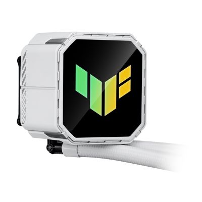 10. ASUS TUF Gaming LC III 360 ARGB White Edition Computergehäuse mit All-in-One-Flüssigkeitskühlung (12 cm)