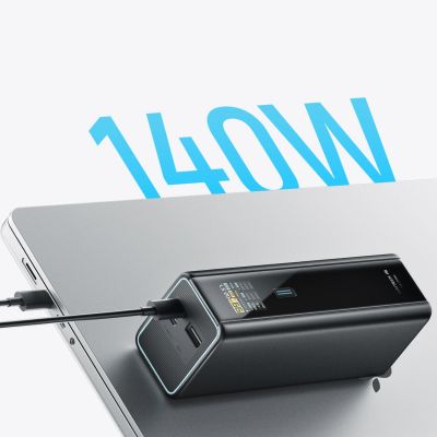 3. Cuktech PB200U Powerbank 210W 20000mAh 2x USB-C + USB-A mit TFT-Display und 240W USB-C-Kabel - schwarz
