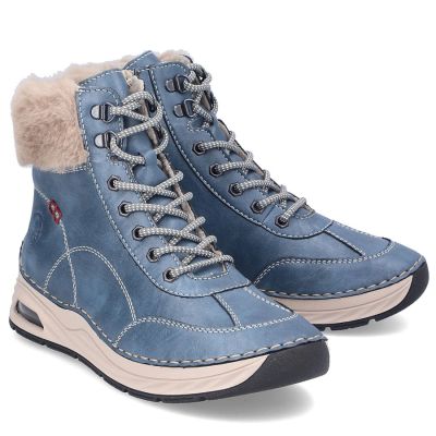 12. Gefütterte Damen-Ankle-Boots, blau, Rieker 44530-14