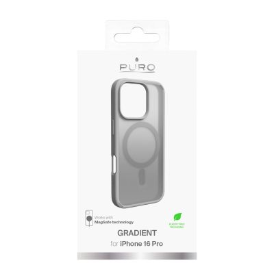 8. Puro Gradient MagSafe Silikonhülle für iPhone 16 Pro – Silber