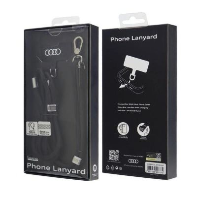 3. Audi Crossbody Universalleine 120cm x 10mm - Schwarz