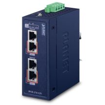 PLANET IPOE-270-12V Netzwerk-Switch mit PoE-Unterstützung, Blau