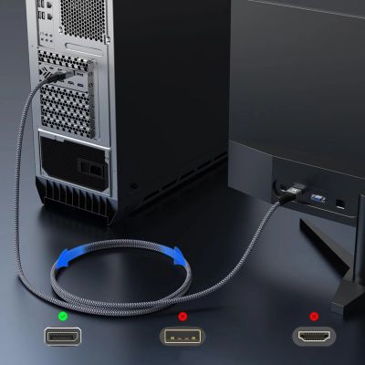 8. Wozinsky WPS-16AYL3S DisplayPort 2.1 Kabel 80 Gbit/s 16K@60Hz 8K@120Hz 4K@240Hz HDR HDCP DSC 3m - Schwarz