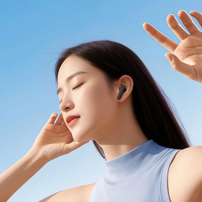 8. QCY MeloBuds N30 In-Ear-Kopfhörer mit ANC, Bluetooth 5.4, IPX4 – Schwarz