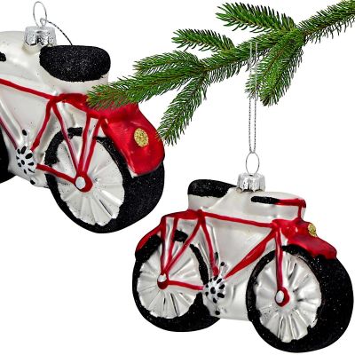 GLAS-CHRISTBAUMKUGEL IN FAHRRADFORM SASKA GIFT & DECOR