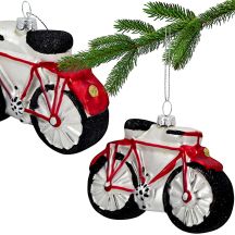 GLAS-CHRISTBAUMKUGEL IN FAHRRADFORM SASKA GIFT & DECOR