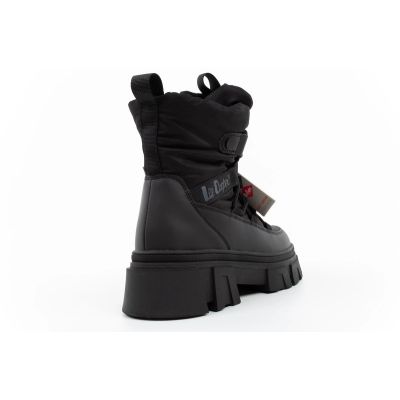 4. Lee Cooper Damen-Winterstiefel, schwarz, gefüttert, Stiefeletten mit Reißverschluss