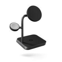 Zens Aluminium Serie 3-in-1 Magnetisches kabelloses Desktop-Ladegerät Pro 3+ mit Netzteil
