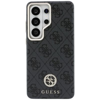 3. Guess 4G Strass-Logo-Hülle mit MagSafe-Funktion für Samsung Galaxy S26 Ultra – Schwarz