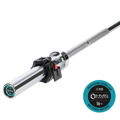 39. Olympiastange HMS LOCK JAW SCHWARZ 183 cm GO320 