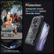 9. Spigen Ultra Hybrid Mag Case mit MagSafe für iPhone 15 Pro – Dunkelgrau (Zero One Pattern)