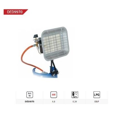 DEDRA DED9970 Silberner Heizkörper 4600 W