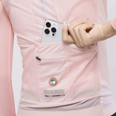 7. Rockbros TLMJ003 ROAD TO SKY Damen-Radweste, leicht und atmungsaktiv, Größe L – Pink