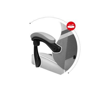 7. Huzaro Force 4.4 Grauer Mesh-Gaming-Stuhl