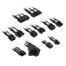 Kolink Core Pro Geflochtenes Kabelverlängerungsset 12V-2x6 Typ 1 - Tiefschwarz/Brillantweiß